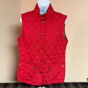 4/$15 Eddie Bauer Women's Bright Red Quilted Vest